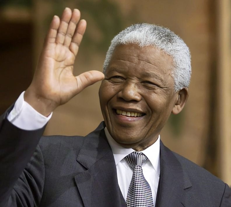 Nelson Mandela, a South African anti-apartheid revolutionary, politician, and philanthropist.