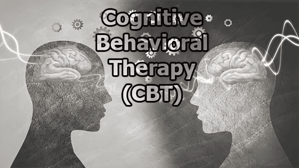 CBT: Two heads with brains and mental processes.